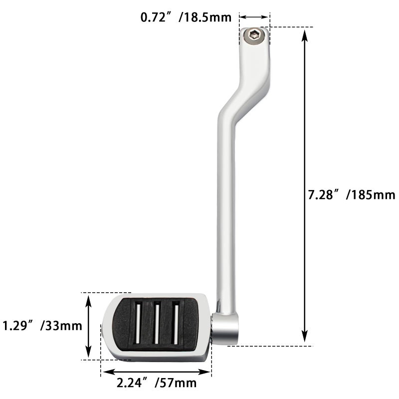 FOVPLUE Heel Shifter Lever w/Shift peg  Rear Shifter Peg for Harley 1986-2017 FL Softail  1988-Later Touring CVO Road Glide Street Glide Electra Glide Road King and 2008-Later Trike  Chrome#2 - Image 5